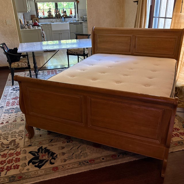 Ethan Allen Country French Queen Sleigh Bed For Sale - Image 9 of 12