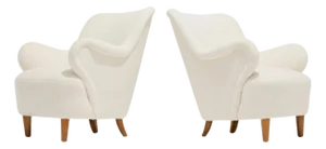 Pair of Berg Swedish Club Chairs Circa 1945 Attributed to Gustav Axel