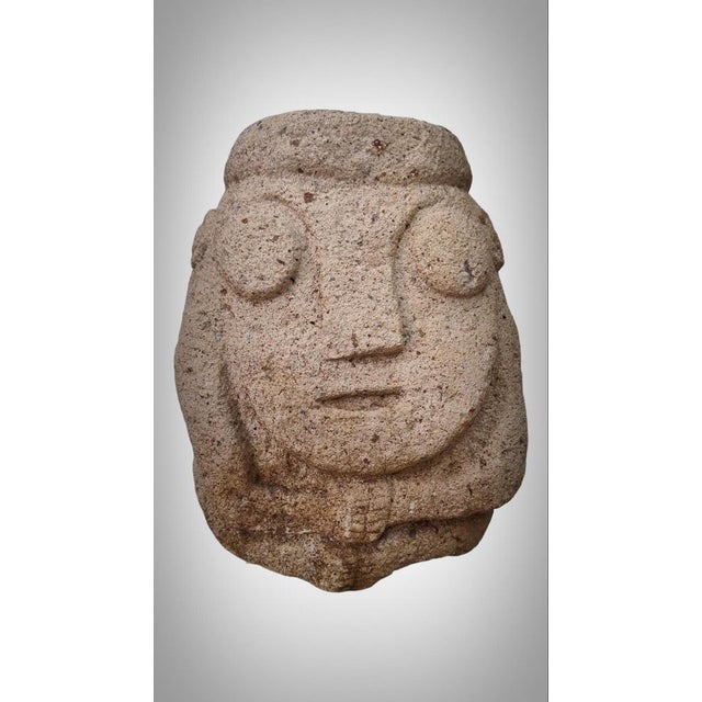 Anthropomorphic sculpture carved in stone of the recuay culture peru 400bc-400ac recuay is an archaeological culture of...