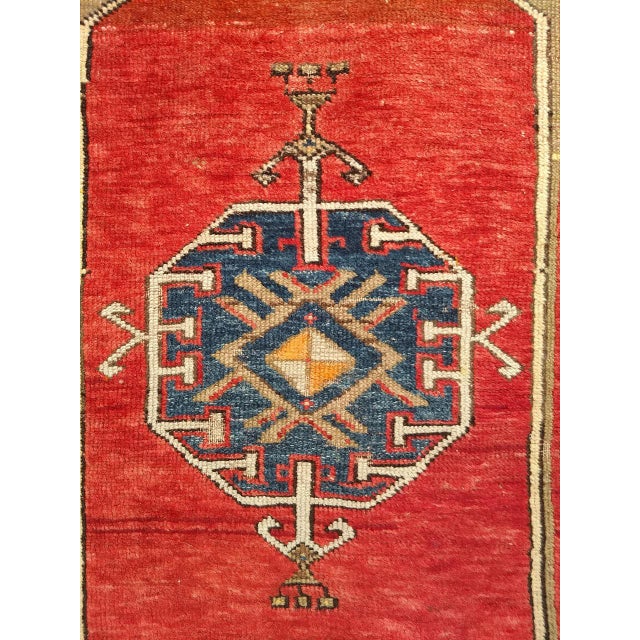 Turkish 19th Century Handwoven Anatolian Village Area Rug, Wool, Vegetable Dyed, 4' x 5' For Sale - Image 3 of 18