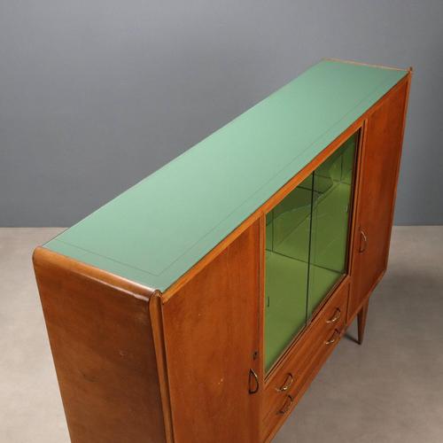 Vintage Burl Veneer Cupboard, Italy, 1960s For Sale - Image 12 of 14