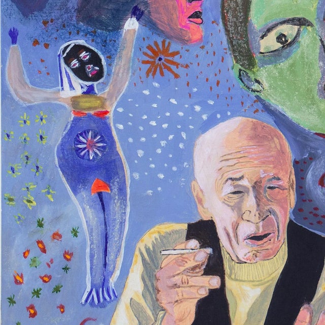 1970s 'Portrait of Henry Miller' by Jean Varda, 1971, Millerania, Tropic of Cancer, Big Sur, Paris, Anaïs Nin For Sale - Image 5 of 11