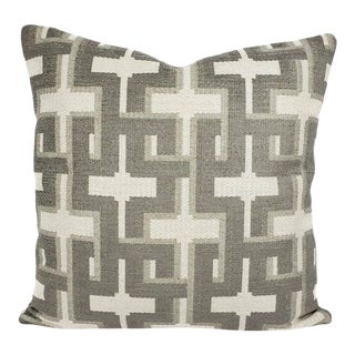 Jim Thompson Langham in Grey Pillow Cover For Sale