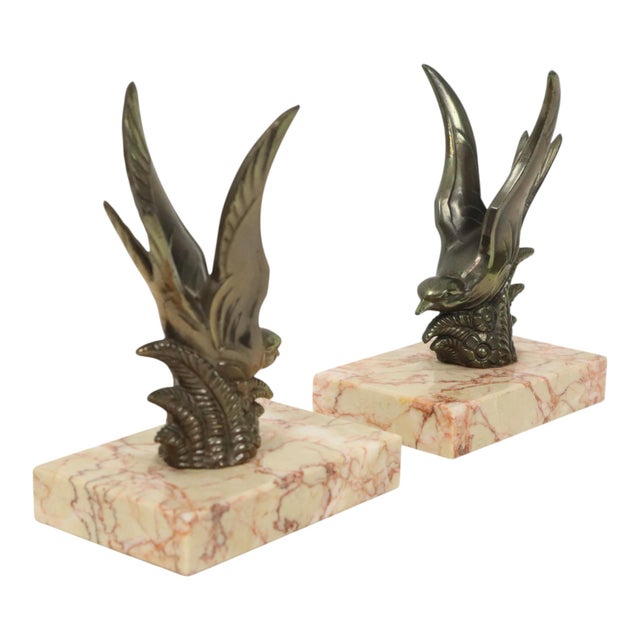 Art Deco Swallows Bookends, 1930s, Set of 2 For Sale - Image 12 of 14