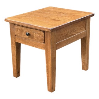 Broyhill Attic Heirlooms Farmhouse Oak Side Table For Sale