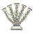 Pearlware Prattware Five-Finger Flower Vase or Quintal Circa 1795–1810 For Sale