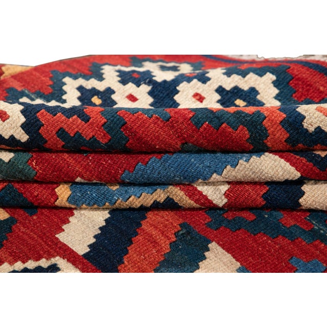 2010s 21st Century Contemporary Kilim Rug 7 '4'' X 10'. For Sale - Image 5 of 13