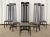 Black Set of Six Mackintosh Style High Back Ebonized Dining Chairs For Sale - Image 8 of 13