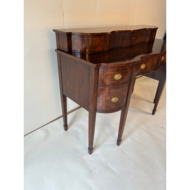 Traditional 1970s Mahogany Inlayed Sideboard by Baker For Sale - Image 3 of 13