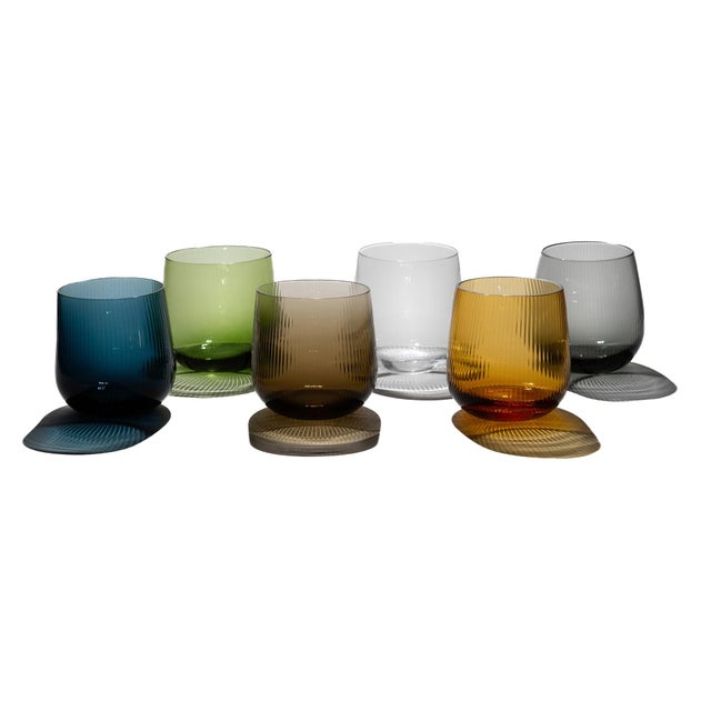 Contemporary Small Stilla Liquida Glasses by Federico Peri for Purho, Set of 2 For Sale - Image 3 of 15