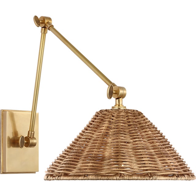 Description: Marie Flanigan's Wimberly combines organic materials with refined metals. The linear, wrapped floor lamp is...