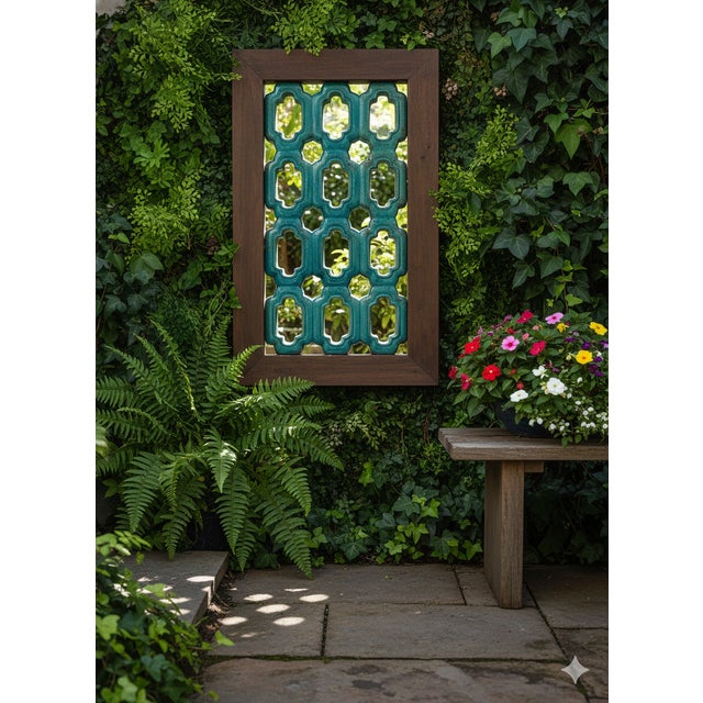 Chinese Rectangular Open Turquoise Mix Glaze Wall Floor Clay Tile For Sale - Image 9 of 11