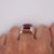 10.96 Carat Rubellite Tourmaline and Diamond Accent Platinum Ring Size 7.75 For Sale - Image 4 of 8