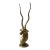 Brass Gazelle Antelope Animal Sculpture Decorative Object, Tall For Sale