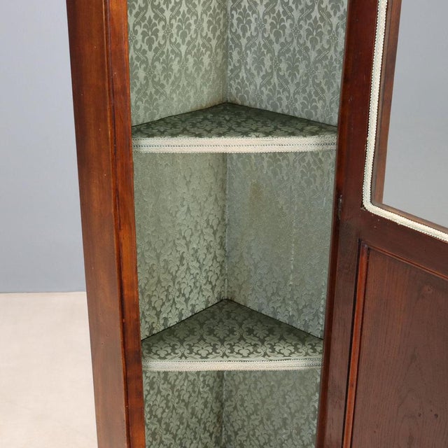 Corner Cabinet in Walnut-Stained Fir For Sale - Image 6 of 9