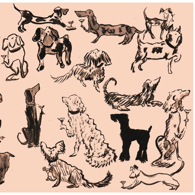 Figurative Booze Hounds With Martinis For Sale - Image 3 of 3