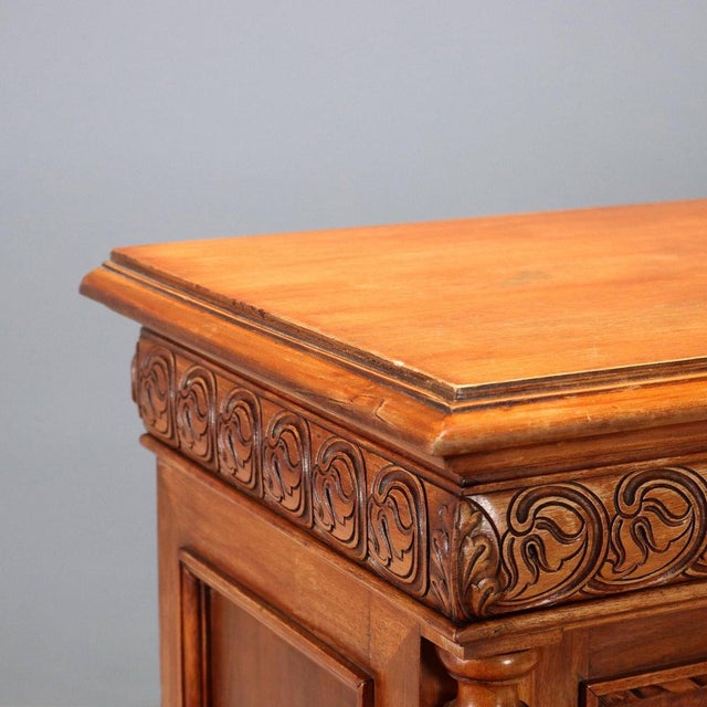 Brown Neo-Baroque Style Walnut Credenza For Sale - Image 8 of 14