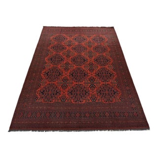 Turkmen Rug 9’11” X 12’11” Red Wool Tribal Hand-Knotted Oriental Carpet For Sale