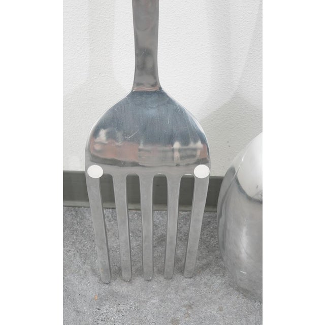 Mid Century Modern Wall Art Fork & Spoon Pop Pair Curtis Jere 1970s Oversized For Sale - Image 9 of 12
