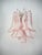 Rose Pair of Italian Murano Wall Lights Mazzega – 10 Pink Lattimo Glass Petals For Sale - Image 8 of 12