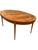 Vintage American Furniture Burl Walnut Oval Expandable Dining Table With 3 Leaves & Original Table Pad For Sale - Image 11 of 13