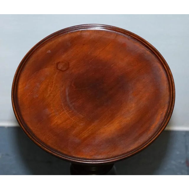 Antiques of London A charming vintage hardwood pedestal stand featuring a beautifully carved barley twist column and...