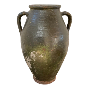 Antique Moroccan Green Vase Vessel