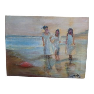 Oil Painting on Canvas by Spanish Listed Artist Domingo Prieto For Sale