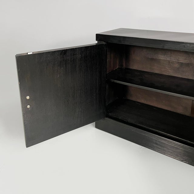 Italian Art Deco Sideboard in Black Wood, 1930s For Sale - Image 6 of 18