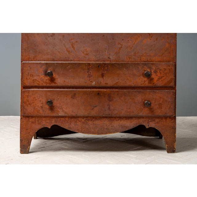 Antique Vermont Grain Painted Blanket Chest For Sale In Boston - Image 6 of 18