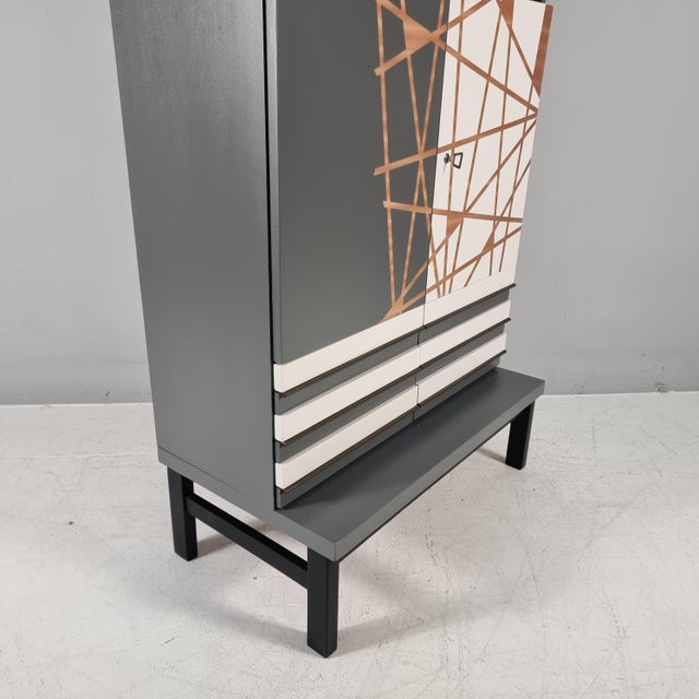 Vintage Bar Cabinet in Beech, 1970s For Sale - Image 9 of 12