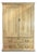 Antique English Pine Wardrobe Linen Press Amoire Cupboard For Sale