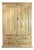 Antique English Pine Wardrobe Linen Press Cupboard For Sale