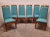 Mid 20th Century Set of Six Original French Mid Century Tall Back Dining Chairs With Nickel Mounts For Sale - Image 13 of 13