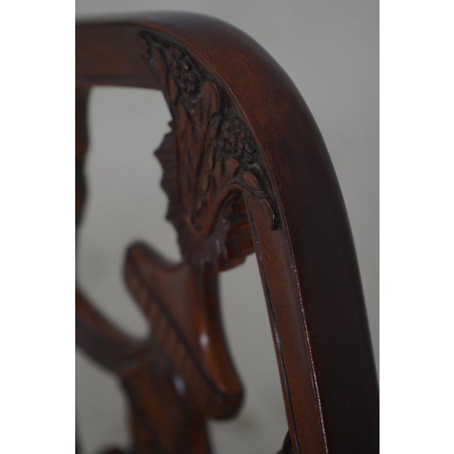 Set of 8 Maitland Smith Shield Back Mahogany Dining Room Chairs For Sale - Image 15 of 18