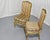 White Vintage French Circus Stripe Satin Corner Chairs - A Pair For Sale - Image 8 of 12
