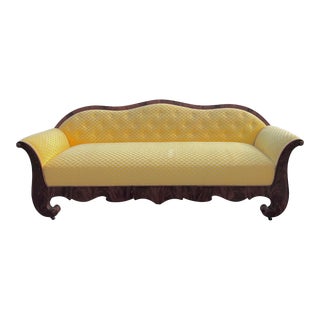 Antique Yellow Biedermeier Sofa ,Settee For Sale