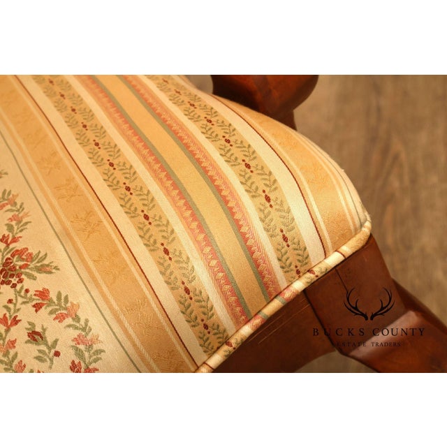 Century Furniture Century French Provincial Style Pair Of Upholstered Ladderback Armchairs For Sale - Image 4 of 18