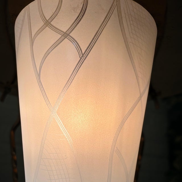 Mid-Century Scandinavian Pendant Lamp in Brass and Glass, Sweden, 1950s For Sale - Image 9 of 11