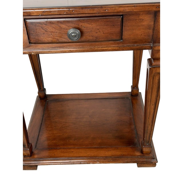 Milling Road by Baker Furniture French Country Side Table With Drawer For Sale - Image 10 of 18