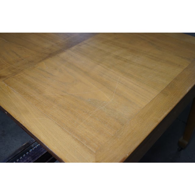 Chinoiserie 1950s Michael Taylor for Baker Walnut Extension Dining Table Far East Collection For Sale - Image 3 of 18
