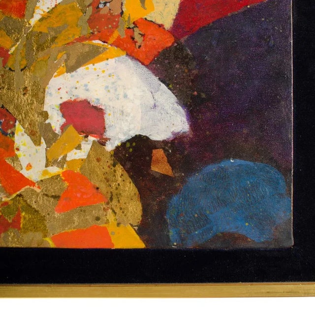 Abstract Expressionist Mixed-Media Painting by Hans Kline Entitled "Circus Tumblers", Framed For Sale - Image 11 of 13