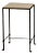 Diagramme' Wrought Iron and Honed Travertine Drinks Table by Design Frères For Sale