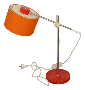 Orange Red Table Lamp, 1970s