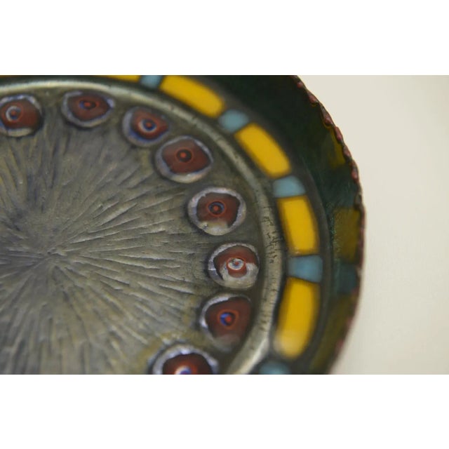 1970s Vide Poche in Enameled Brass with Polychrome Decoration by Laurana, 1960s-1970s For Sale - Image 5 of 8