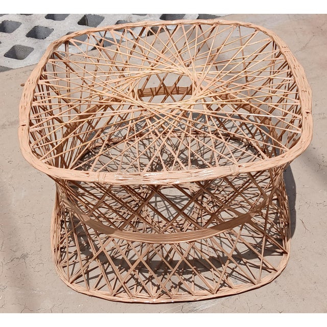 Plastic Russell Woodard Attributed Spun Fiberglass Vintage Modern Ottoman For Sale - Image 7 of 9