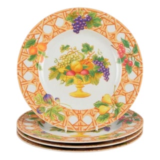 Tutti Fiori and Tutti Frutti Plates in Porcelain by Christian Dior, Set of 2 For Sale