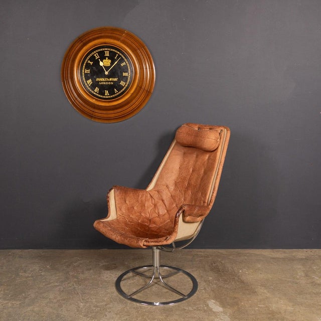Antique English Oak Mounted Wall Clock, 1890s For Sale - Image 3 of 15