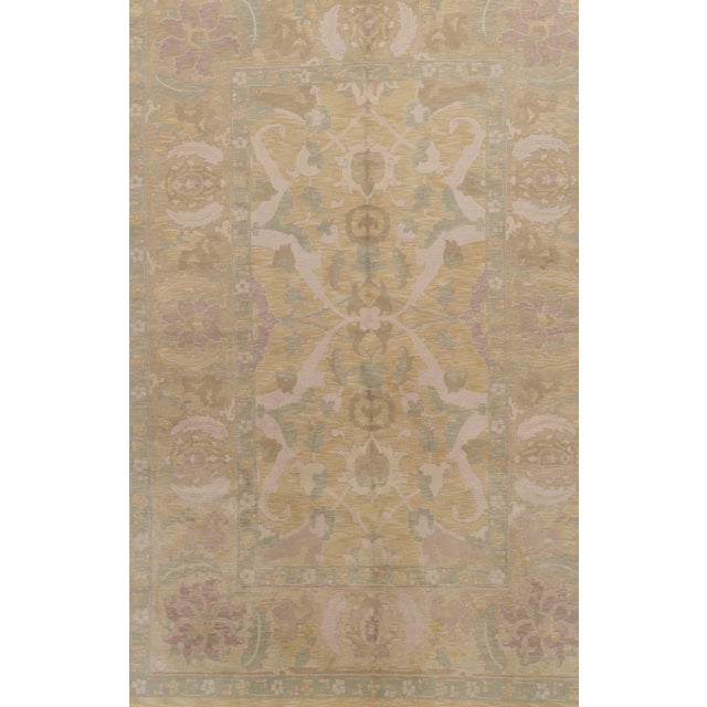 Indian Agra Design Hand Knotted Rug 6'4 X 9'9 For Sale - Image 3 of 5