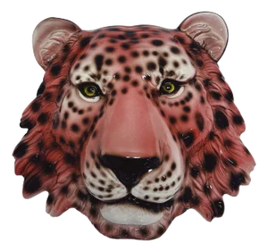 Wall Mask Ceramic Leopard Pink from Ceramiche Boxer
